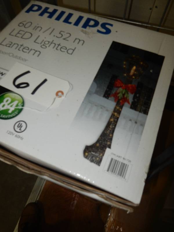 60 in LED lighted lantern. 60 in tall.. 140 lights