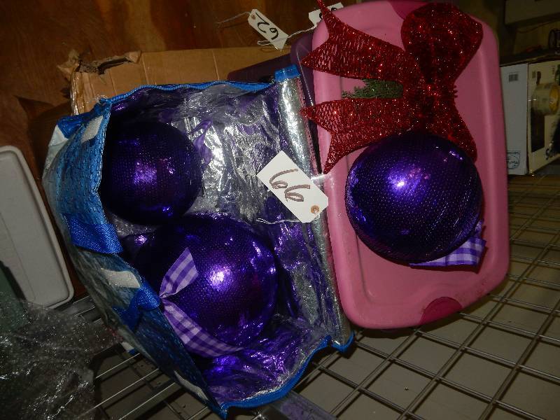 Large PURPLE Christmas Balls as pictured.. Approx 8 in diameter