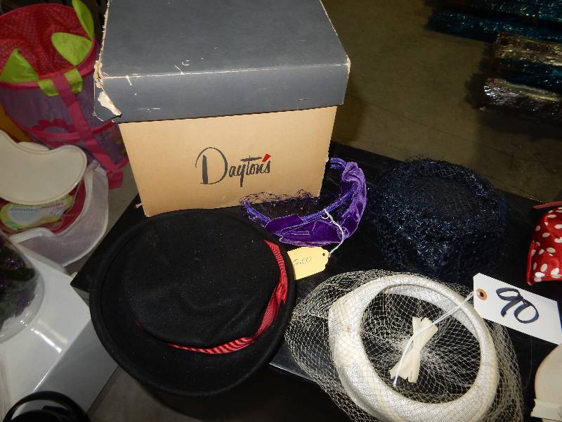 Vintage Hats as pictured.. Note the old DAYTONS box