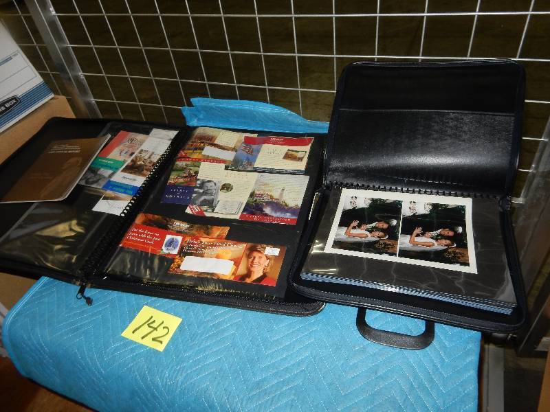 lot 142 image: 2 nice portfolios as pictured.. One is about 30 in x 18 in