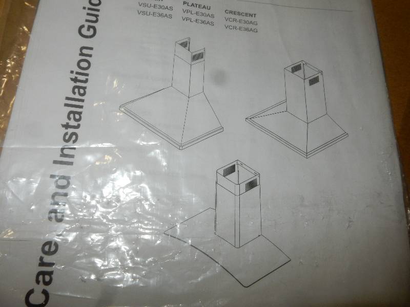 Valore over stove Hood.. NEW in BOX