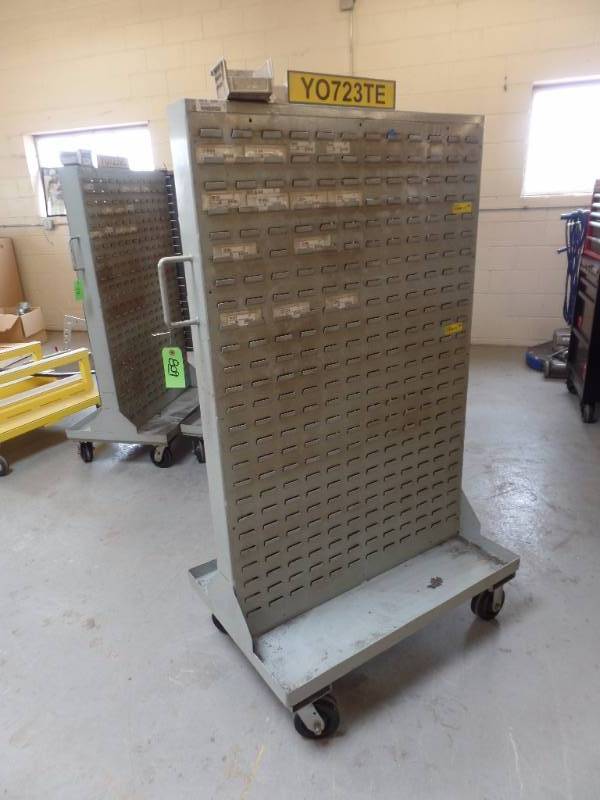 Mobile Double Sided Bin Rack