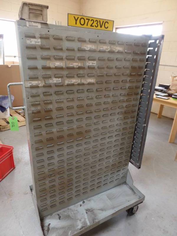 Mobile Double Sided Bin Rack