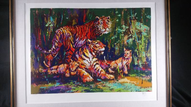 lot 1 image: Mark King Bengal Family Serigraph on Paper Limited Edition