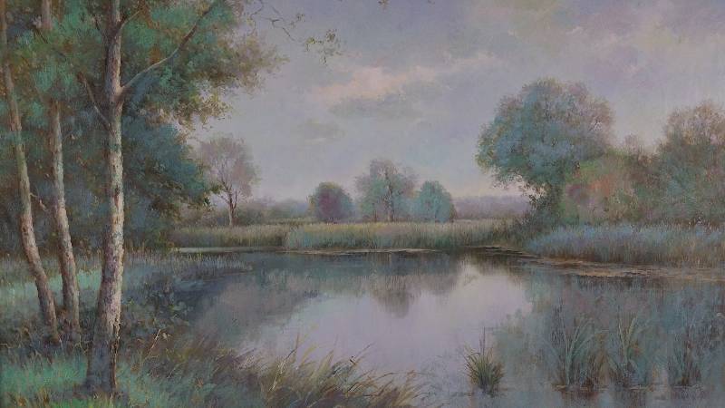 lot 5 image: Original Oil on Canvas Signed
