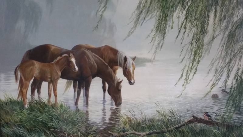 lot 17 image: Willow Pond Signed & Numbered Print by Persis Clayton Weirs