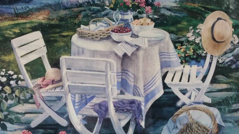 lot 22 image: Listed Artist Susan Rios Framed & Matted Print