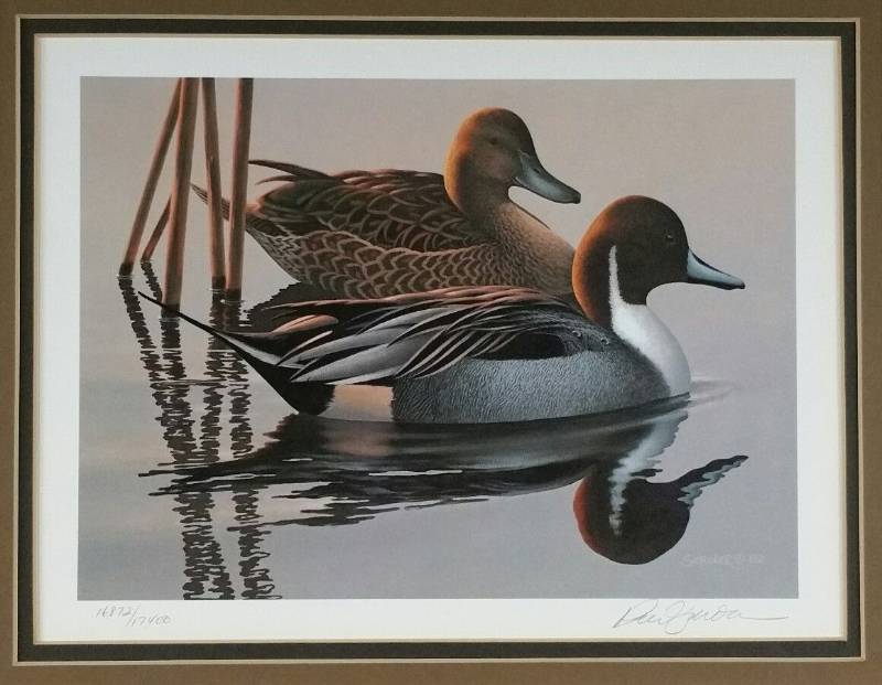 lot 30 image: 1983 Federal Duck Stamp Print by Phil Scholer First Edition 1687217400