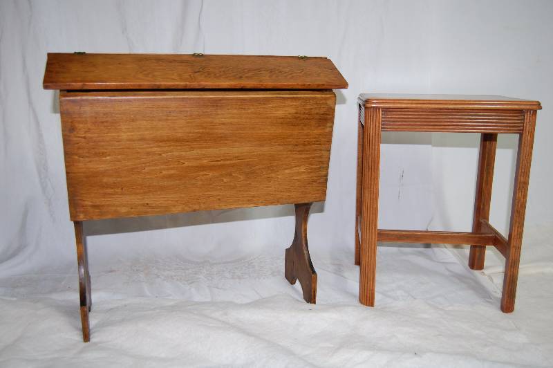 lot 322 image: Magazine Holder and Stool