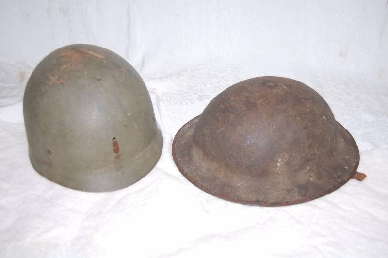 lot 330 image: Two Army Helmets