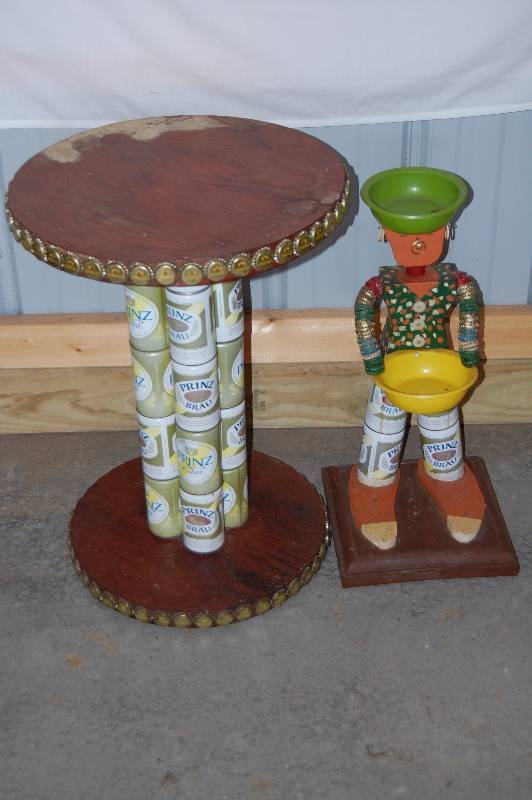 lot 419 image: Beercan Man & Beercan Side Table