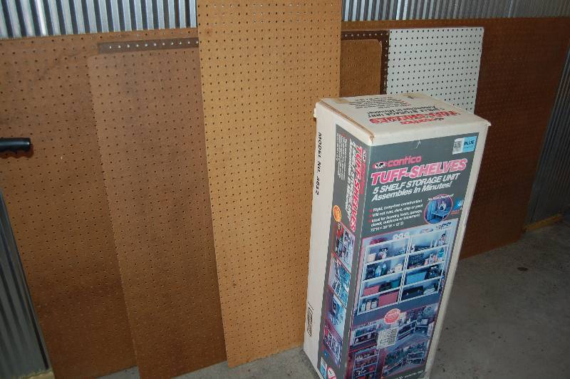lot 468 image: Pegboard and Plastic Shelf