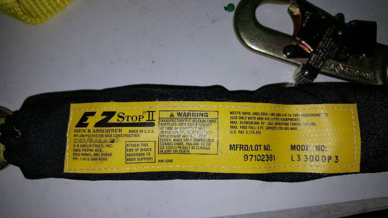 Safety Harnesses and shock absorbers