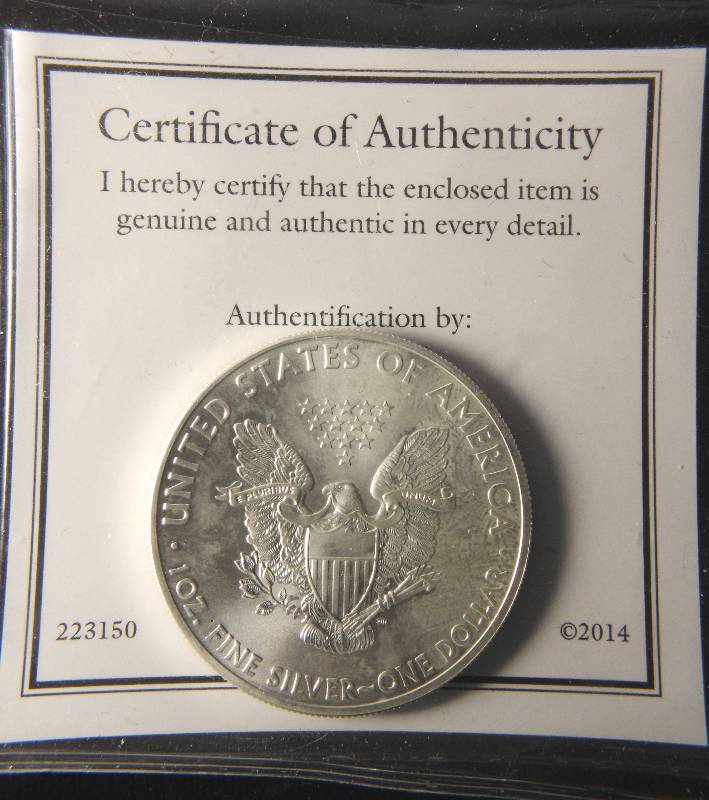 2015 AMERICAN SILVER EAGLE 1 TROY OZ. .999 FINE SILVER DOLLAR