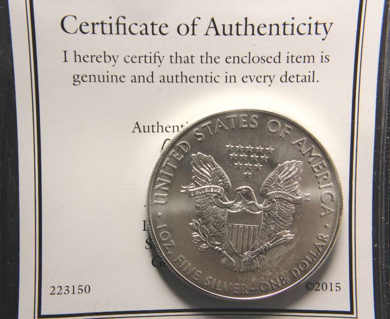 2016 AMERICAN SILVER EAGLE 1 TROY OZ. .999 FINE SILVER DOLLAR