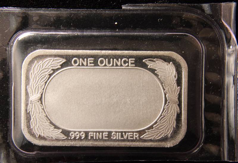 1 TROY OZ. .999 FINE SILVER BAR AMERICAN FLAG SEALED