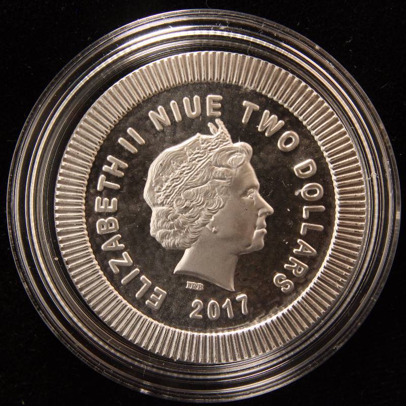 2017 NIUE ATHENIAN OWL 1 TROY OZ. .999 FINE SILVER STACKABLE IN AIRTITE HOLDER