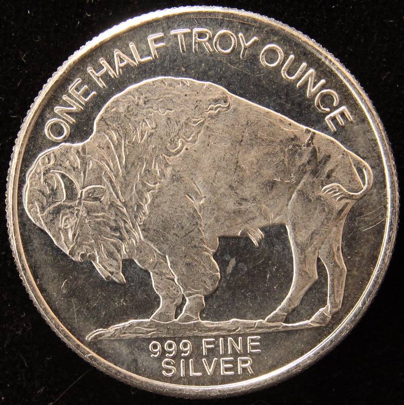 12 TROY OZ. .999 FINE SILVER INDIAN BUFFALO DESIGN