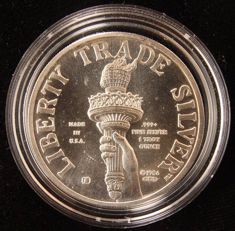 1 TROY OZ. .999 FINE SILVER LIBERTY TRADE UNIT IN AIRTITE HOLDER
