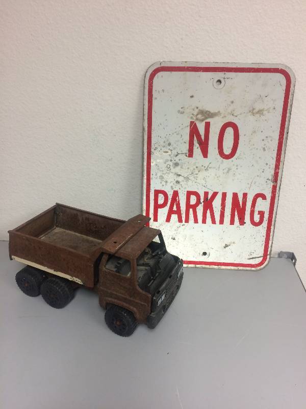 No Parking Sign and Tonka Truck