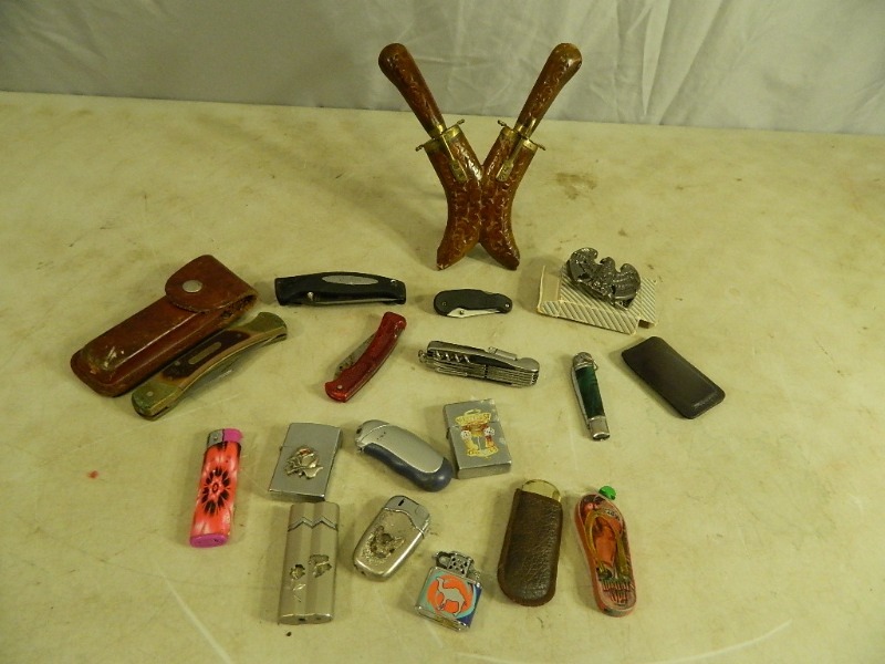lot 2 image: Knives, Lighters, and More