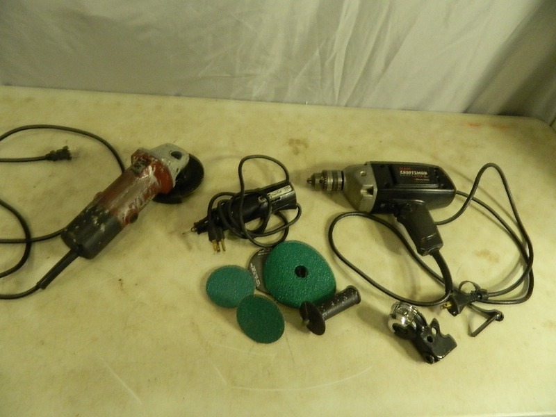 lot 30 image: Drill, Rotary Tool, and Grinder