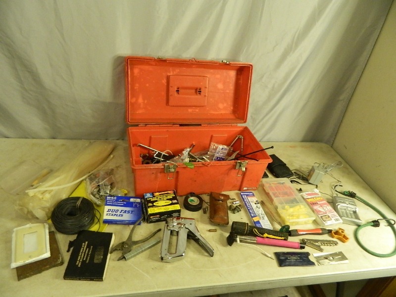 lot 68 image: Zip Ties, Tools, Toolbox, Etc