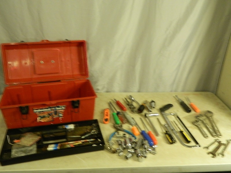 lot 84 image: Craftsman Wrenches, Hand Tools, Toolbox, Etc
