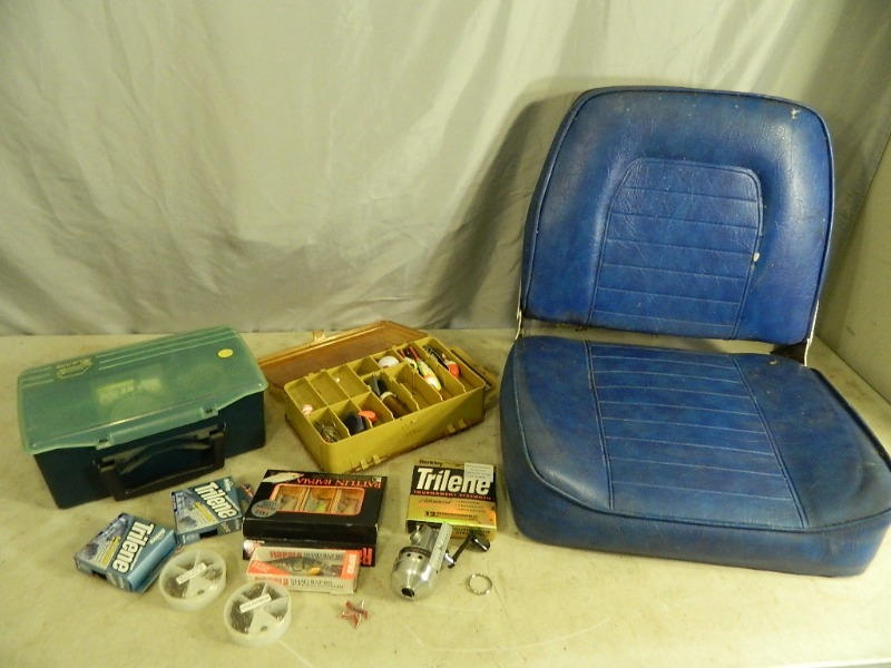 lot 97 image: Boat Seat, Fishing Tackle, Etc