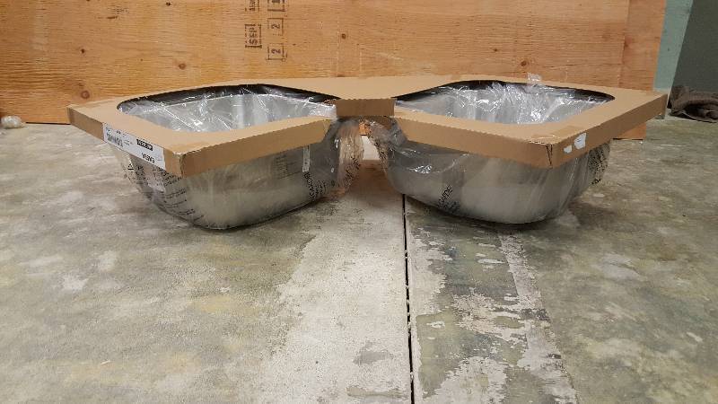 lot 278 image: NEW Ikea Emsen Model 18796 85x85cm Kitchen Sink Set NEW - IN ORIGINAL PACKAGING