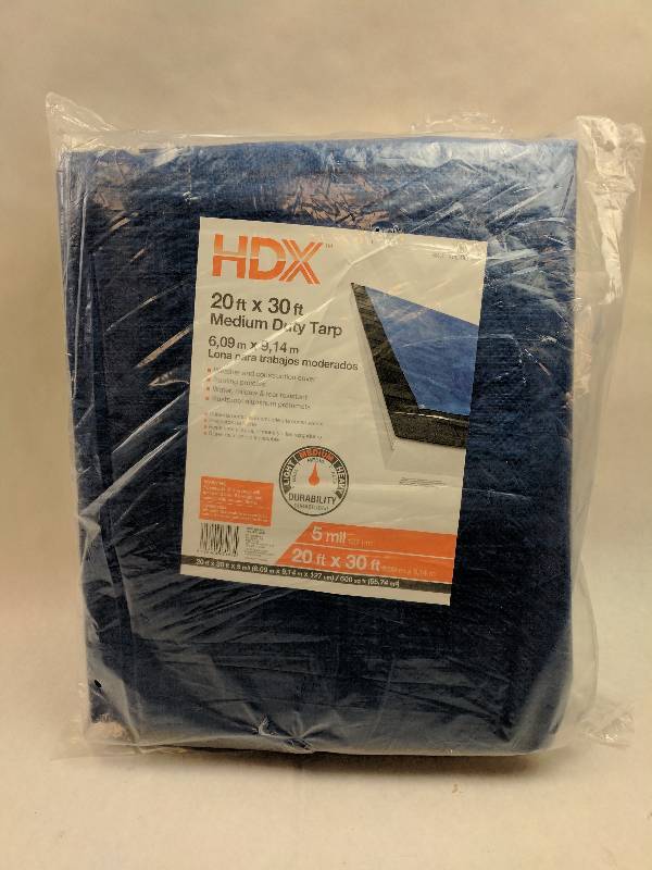 lot 10 image: HDX 20X30 GEN PURPOSE BLUE TARP