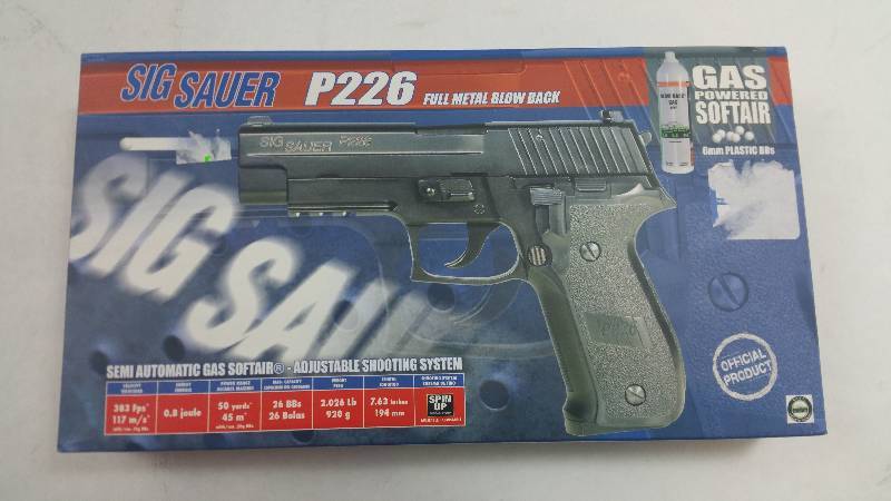 lot 460 image: Sig Sauer P226 Full Metal Airsoft Pistol Airsoft Gun UNUSED