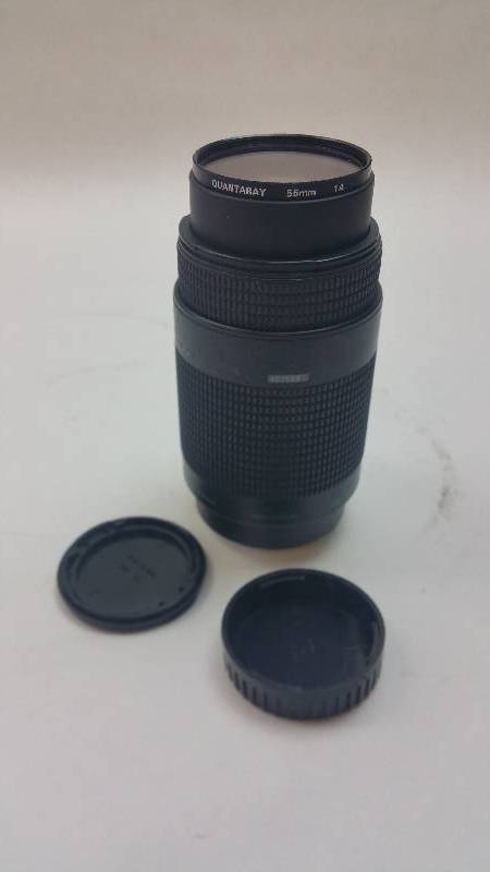 lot 487 image: Quantaray 75-300mm F4-5.6 Tech-10 Macro Autofocus Lens For Nikon F Mount AF (pre-D) EXCELLENT CONDITION