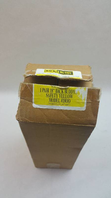 lot 492 image: Set of 2 Model 1800 18in Back Buddys Safety Yellow GREAT WORKING CONDITION