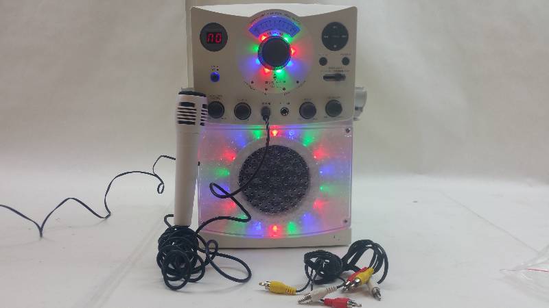 lot 507 image: Singing Machine Bluetooth Karaoke System with LED Disco Lights and Microphone GOOD WORKING CONDITION
