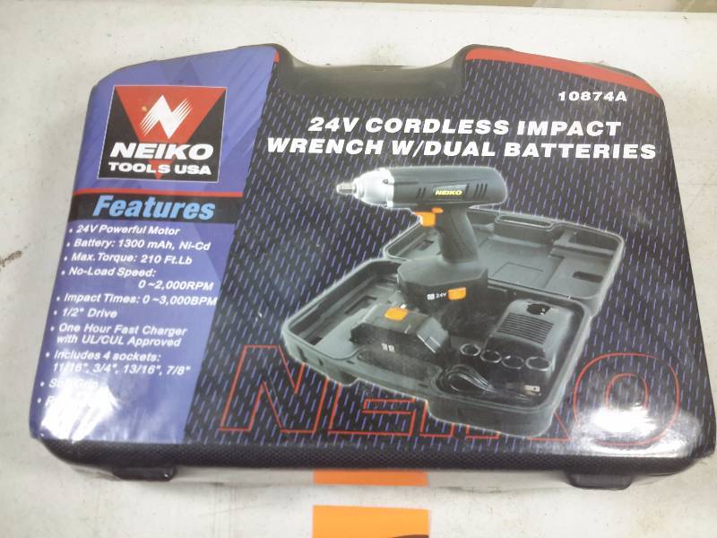 24 Volt Cordless Impact Wrench with Dual Batteries.. NEW