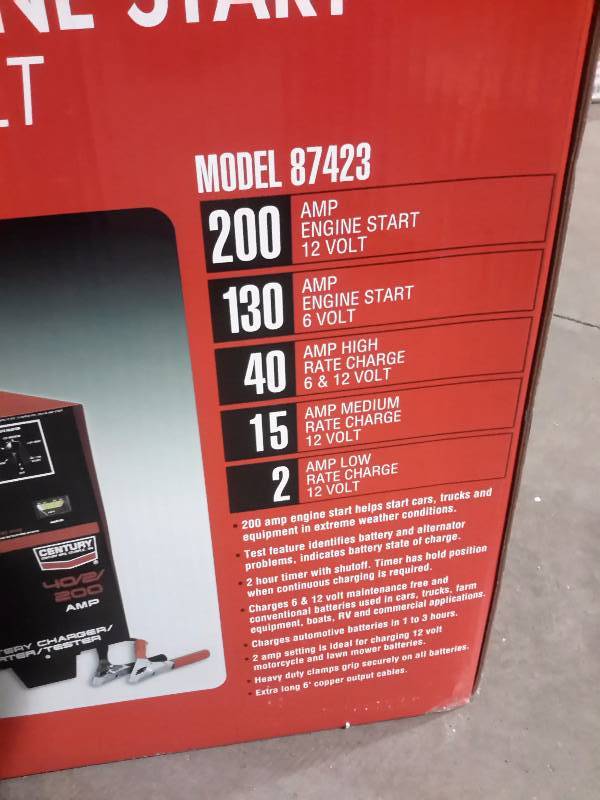 Century Battery Charger, Starter