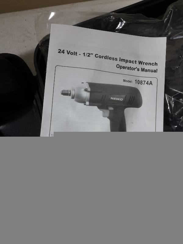 24 Volt, 12 in Cordless Impact Wrench