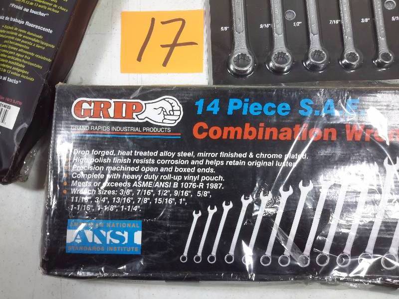 14 piece Combination Wrench set Work light 6 piece wrench set