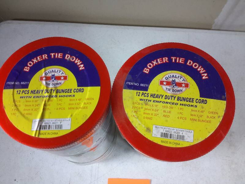2 Containers of 12, Boxer Tie Downs