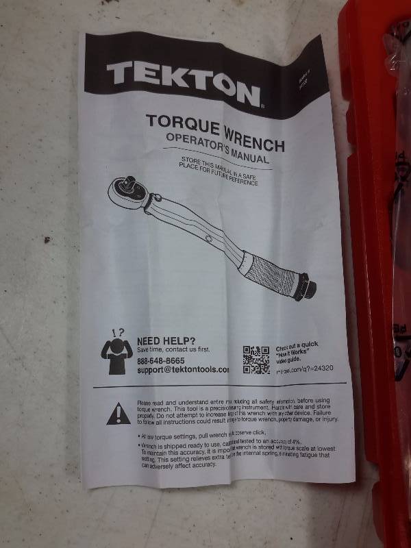 14 in Tekton Torque Wrench