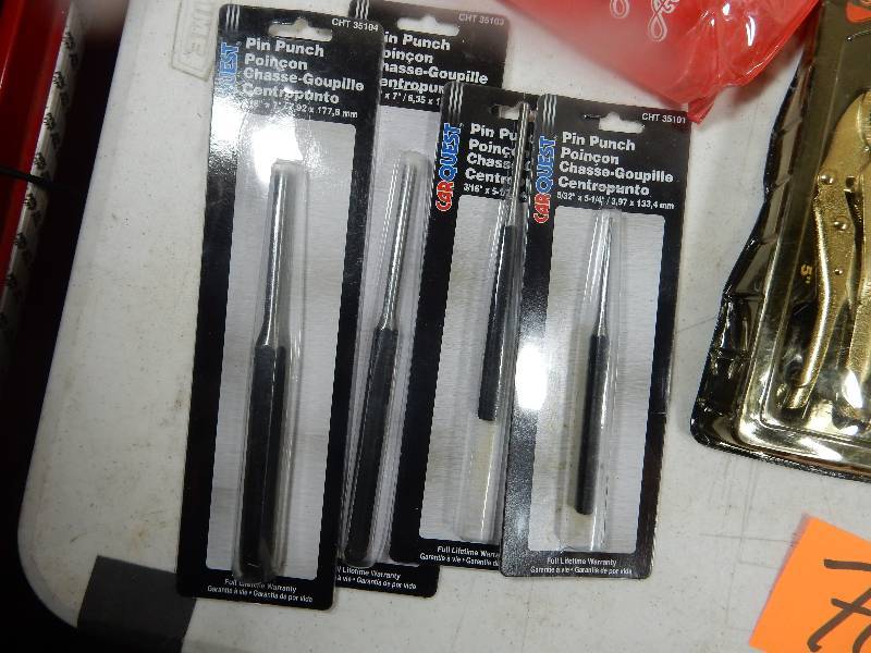 4 piece chisel set 3 vise grips Breaker Bar 4 piece Scraper set
