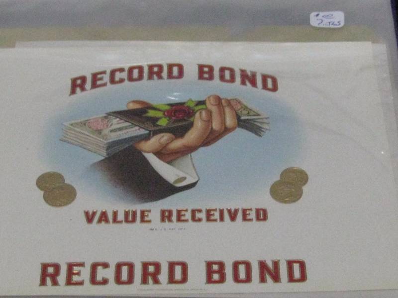 lot 36 image: Cigar Box Labels