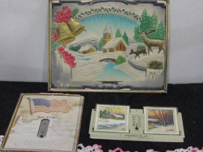 lot 60 image: Advertising Thermometers