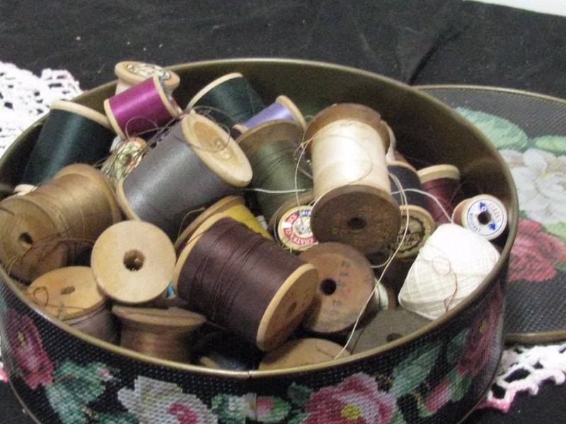 lot 66 image: Wooden Thread Spools