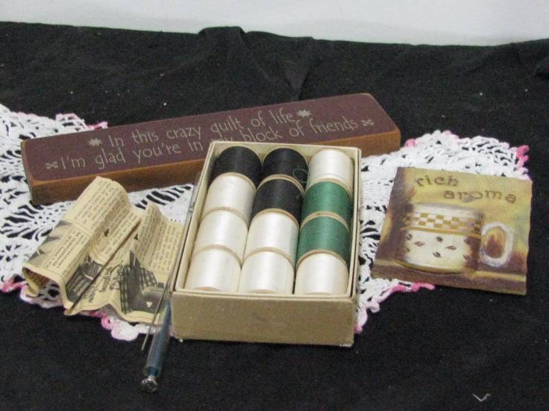 lot 68 image: Wooden Thread Spools