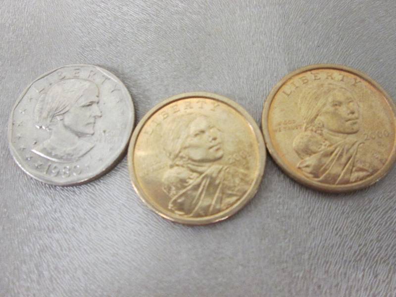 1980 Liberty Dollar, 2 Sacagawea Do...