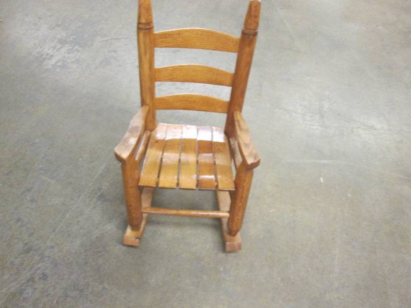 Sturdy Wooden Childs Rocker...