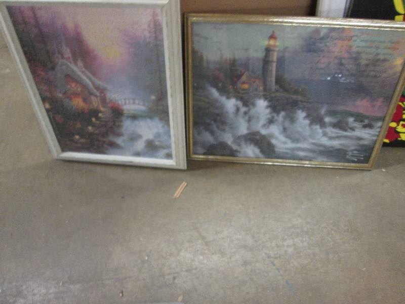 Lot of 2 Thomas Kinkade Framed Puzz...