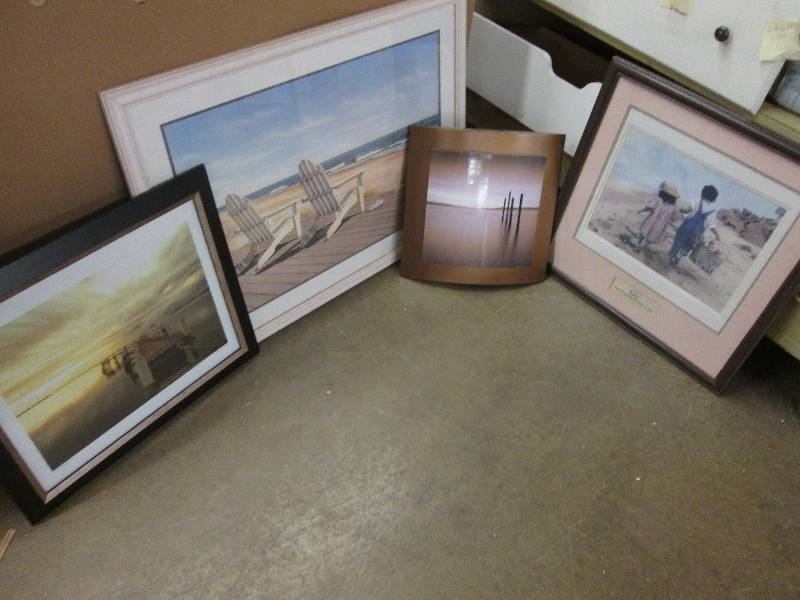 Lot of 4 Water Scene Wall Art Items...